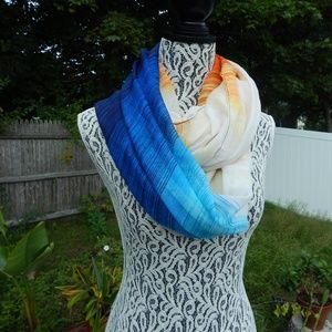 New! Blue Yellow Orange White Fashion Scarf
